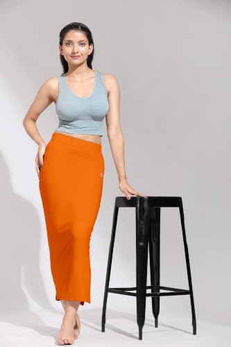 Image of TRENDMALLS Women's Polyester Spandex Stretchable Straight Saree Shapewear Petticoat for Women, Cotton Blended, Skirts for Women, Saree Shaper