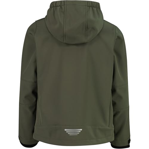 Chaqueta softshell niños CMP verde aceite 164 abrigo infantil para días de lluvia 2