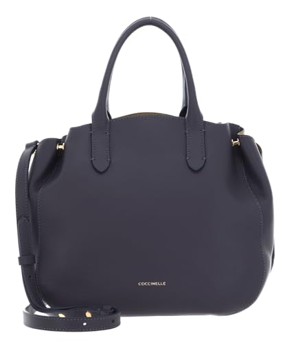Sac à main cuir double grain Coccinelle grand sac à épaule anthracite ardesia