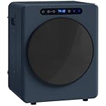 HOMCOM 5kg Vented Tumble Dryer, 1000W Compact Freestanding Front Tumble Dryer with Stainless Steel Tub, Timer, 6 Heat Settings, Small Portable Clothes Drying Machine, Blue