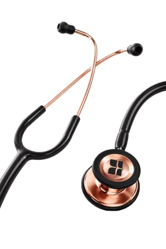 Image of Knya 6sense Stethoscope for Doctors & Residents | Tunable Diaphragm | Dual-Head Chest Piece for Adult & Pediatric Use | Lightweight Stainless Steel | Latex-Free Tubing | Soft-Seal Ear Tips | Premium Gift Box | for Medical Students (Rose Gold)