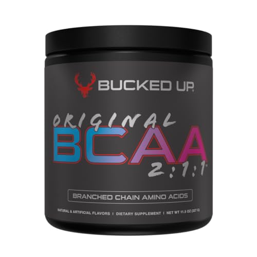 Bucked Up Original BCAA 2:1:1 Branched Chain Essential Amino Acids - Supplement Powder - | 100% Pure 2:1:1 Instantized Formula | Pre/Post Workout | 30 Servings | (Miami Flavor)