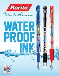 Image of Rorito New Flymax Gel Pen 10 Blue,10 Black,5 Red,5 Green Waterproof Ink Set of 30 Pens +1 First Click Writing Pad (10 Sheets Size-13.8 x 22 cm)