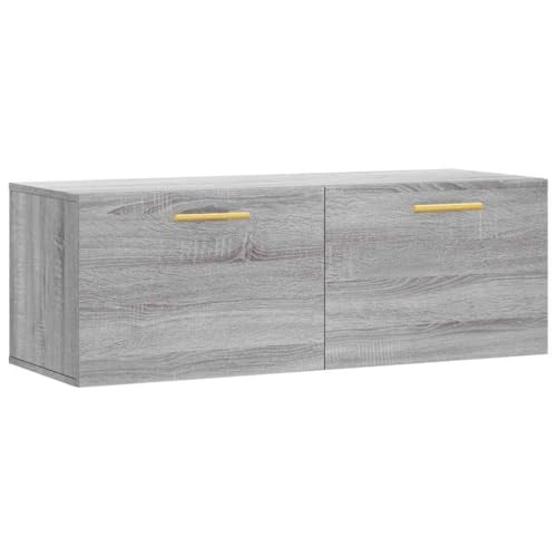 vidaXL Armoire Murale, Placard Suspendu avec Rangement, Meuble Flottant de Salon Salle de Séjour Intérieur, Moderne, Sonoma Gris Bois d'Ingénierie
