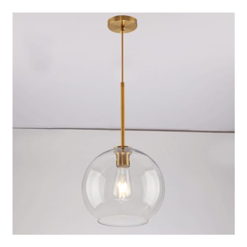 Lámpara colgante de globo de cristal degradado ajustable mid-century