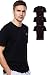 Produktbild Kappa Herren T-Shirt VOLLAR im 3er Pack | Sport-Shirt mit Rundhalsausschnitt | Basic Tshirt-Set für Männer | Rundhals Oberteil für Sport und Freizeit | Regular Fit | M, Schwarz