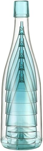 Livmorx カクテルグラス シャンパングラス プラスチック 軽量 収納便利 携帯便利 5個セット 150ml 酒器セット マティーニグラス ワイングラス 組み立て簡単 積み重ね可能 ゴブレット サワーグラス ウィスキーグラス 割れにくい 御洒落 コンパ