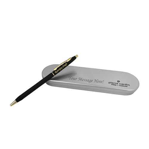 Image of Savri Personalized Metal Blue Pen with Name & metal Case with Message engraved - Best Corporate Gift - Customized Pen for Graduation, Retirement, New Year, Farewell, Christmas, Birthday, & Anniversary