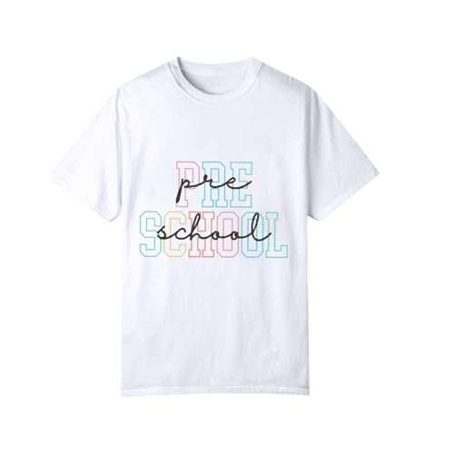 Toddler Back to School Shirt Kids Boys Girls First Day of Preschool Tshirt Youth Cute Graphic Tee (a-White, 10-11Years)3