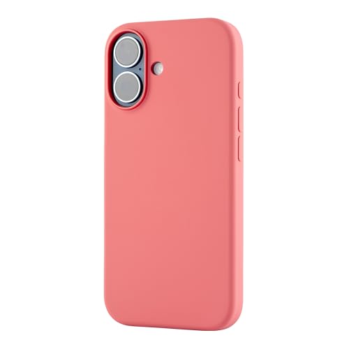 Image of TEKNE Silicone Back Case Cover Compatible with MagSafe for iPhone 17 | Soft-Touch Grip with Microfiber Lining | Raised Camera & Screen Protection | Slim Fit Case (Pink)