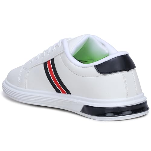 Image of ATHCO mens Milan Sneaker|Memory Foam Comfort|Laceup|Casual Shoes for Men|Soft Trendy Shoes For men|Fashion Sneaker|Genz|Millennials|Alpha|Footwear|Lightweight|EasyCare|Comfortable|Dailyuse|Extrasoft|SlipResistant|Durable|EasyCare|Shoes For Men's & Boy's