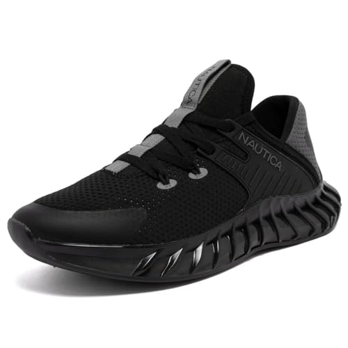 Image of Nautica Men's Casual Fashion Sneakers - Lightweight Lace-Up Athletic Walking Shoes for Gym & Tennis, Comfortable