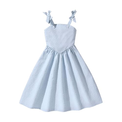 Robe d'été pour fille fleurie et coupe trapèze fluide de style français