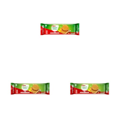 Image of Britannia NutriChoice Thin Arrowroot Biscuits, 300 grams (Pack of 3)