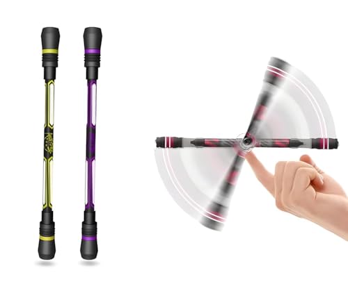 UCRAVO Spinner Rotatable Gaming Finger Pens - Without Pen Refill, Non Slip Coated Rotatable Gel Pen Mod Spinning Pen with Weighted for Playing Student Pack Of 2