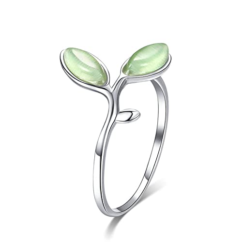 Bague femme feuilles arbre vert espoir bijoux tendance nature