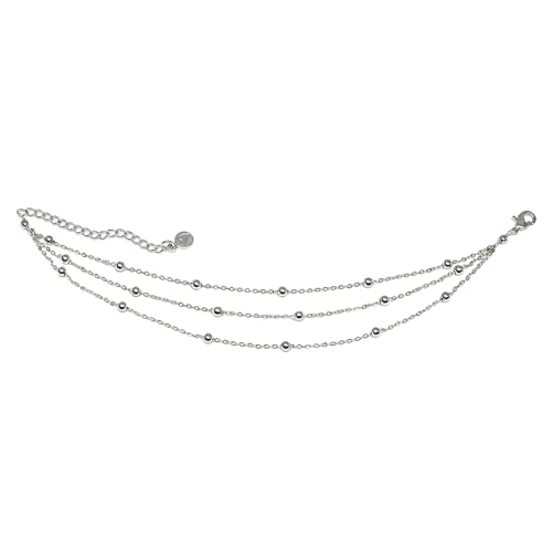 Tobillera con 3 cadenas con bolas para lucir este verano con sandalias Vestopazzo
