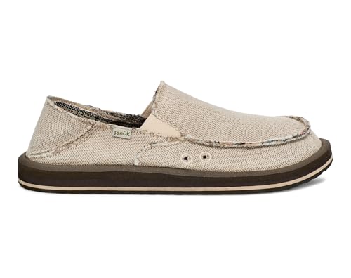 Sanuk Mens Donny Hemp 2 Tone | Mens Shoes | Slip On Shoes for Men | Men's Slip-on Loafers | Memory Foam Footbed3