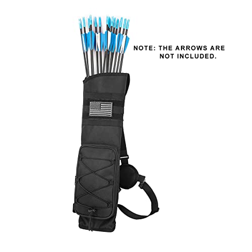 Lixada Quiver for Arrows, Side Quiver for Arrows, Quiver for Arrows Bow with Multipurpose Pockets, Archery Bag with Adjustable Strap for Hunting Target Practice - Image 9