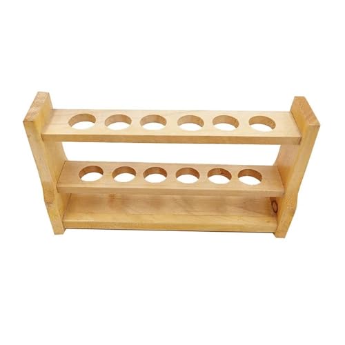 Support de tubes en bois de laboratoire 6 trous de 22 mm de diamètre