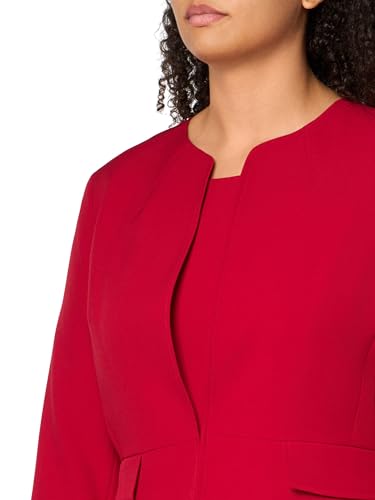 Le Suit Women's Cherry Red Petite Dress Suit - 10P Tailored Jacket & Dress Set - Image 4