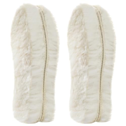 Flintronic 2 pares Plantillas Extra Gruesas de Lana, Plantillas Térmicas de Invierno, Súper Suave y Confort Plantilla de Lana, Unisexo Adultos AlmohadillasCálidas de Felpa Gruesas de Zapatos, EU 39