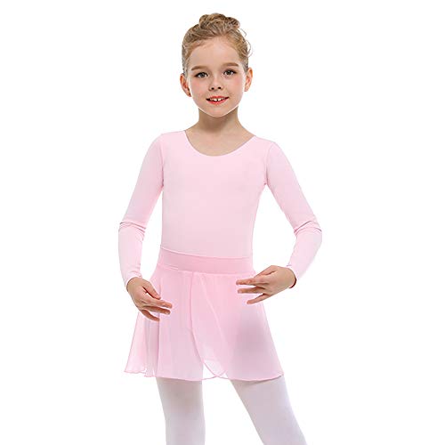 Stelle CG190027-BP-100 Girls Ballet Leotards Long Sleeve Toddler Dance Outfit Combo With Pull On Skirt And Tights thumb #1