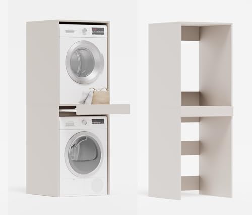 PLATAN ROOM Waschmaschine Trockner Schrank mit Ausziehbrett •...