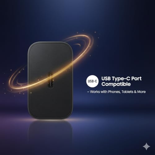 Image of 25W USB-C Fast Wall Charger - Compatible with Samsung Galaxy S23 S22 S21 21 FE S20 A34 M14 M34 M54 M53 M33 M13 - S A M F Series (Adapter Only)| Original Rapid Charging (Black)