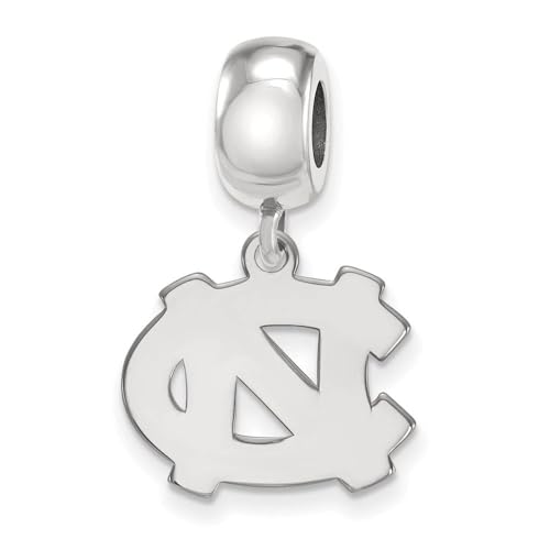 LogoArt Sterling Silver Univ. of North Carolina 'NC' Dangle Bead Charm