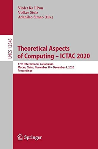 Buy Theoretical Aspects of Computing ? ICTAC 2020 — BookShops.in
