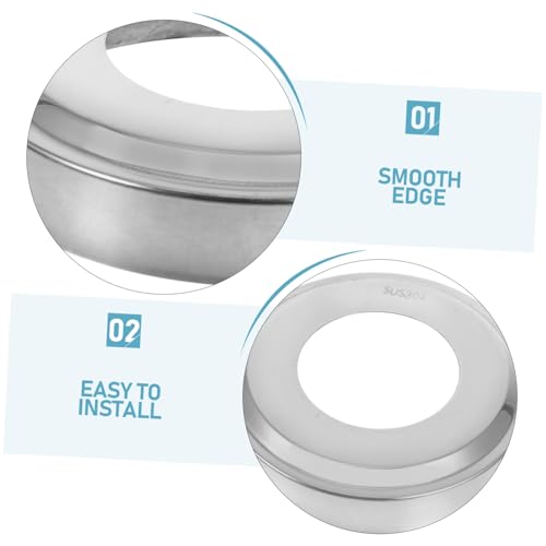 4 piezas cubiertas decorativas de acero inoxidable para escaleras de piscina miniatura 3