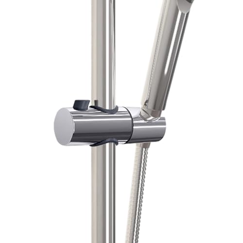 Supporto Per Soffione Doccia Per Barra Scorrevole - Barra Porta Doccetta Regolabile | Supporto Per Asta Doccia | Sostituzione Del Bagno Con Morsetto Scorrevole Con Supporto Regolabile | Supporto Per S