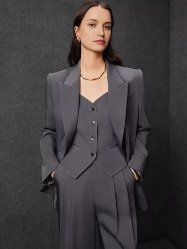 Women Business Suit Set 3 Piece Notch Lapel Lady Suite Single Breasted Office Work Wear Blazer Vest Pants3