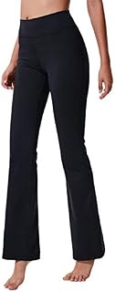 ChinFun Women's Performance Power Flex High Waist Bootleg Yoga Pants Inner Hidden Pocket