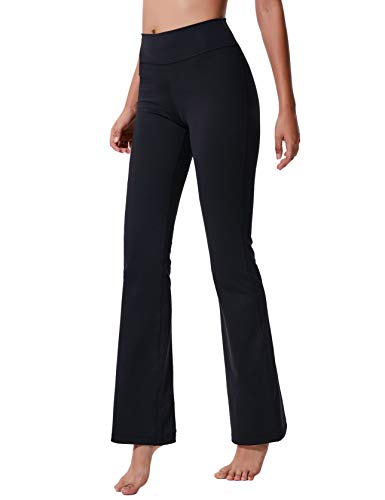 ChinFun Women's Performance Power Flex High Waist Bootleg Yoga Pants Inner Hidden Pocket