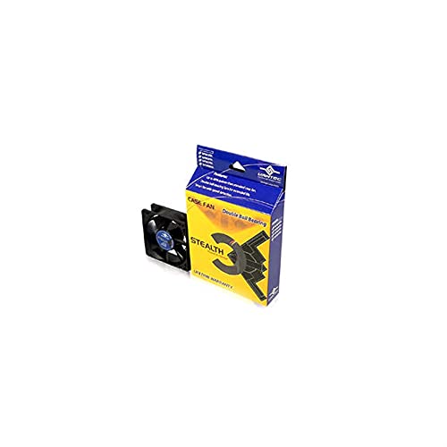Image of Vantec Stealth SF6025L 60x60x25mm Double Ball Bearing Silent Case Fan (Black), 1 Count (Pack of 1)