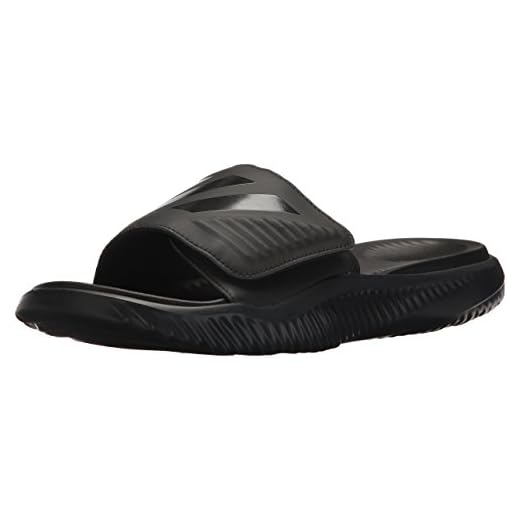 adidas Men's Alphabounce Slide Sport Sandal, Black/Black/Black, 10 M US