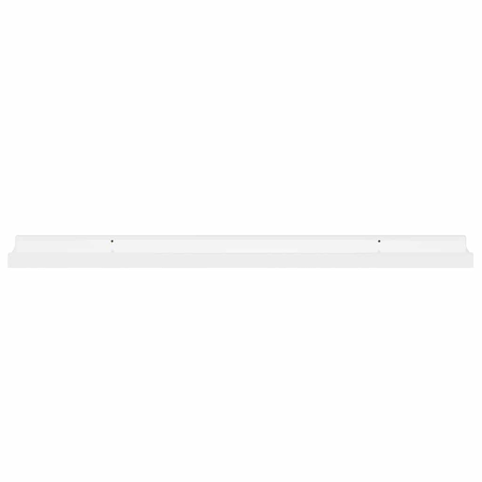 2 STK. Wandregal, Bilderleiste, Bücherregal, Schweberegal Hängeregal Büroregal Dekoregal Freischwebend Regal MDF Hochglanz-Weiß 80x9x3 cm