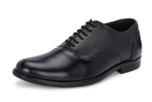 Image of MACTREE Men's Genuine Leather Derby Lace Up Formal Shoes