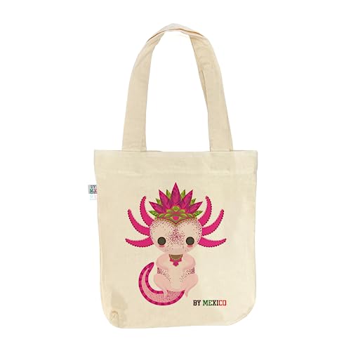 Totebag Bolsa Ajolote Yul Rosa BY MEXICO,