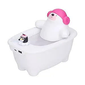 Polar Bear Penguin Bathtub Humidifier, 550ml Bedroom Air Humidifier Aroma Diffuser, White Bear Spa Steam Essentail Oil Mist Diffuser