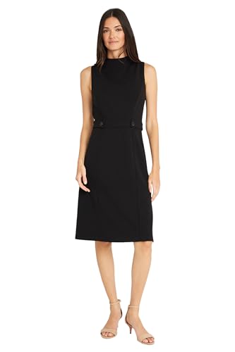Image of Maggy London Women's Versatile Mock Neck Sleeveless A-line Dress for Women | Womens Dresses