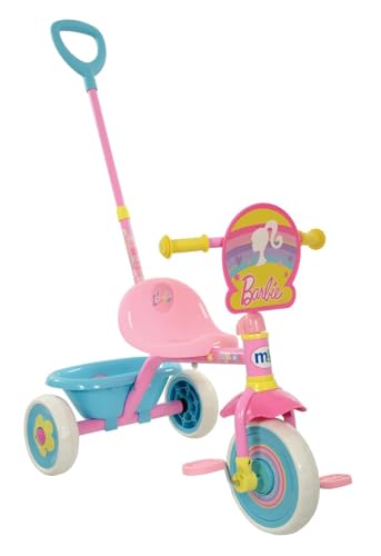 Freilauf-Dreirad aus Metall mit schwenkbarem Hintergriff und Korb für Barbie-Spiele – Bild 3