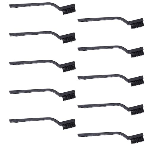 YTgilo 10PCS Anti Static ESD Cleaning Brush Set Black Edition Keyboard Brushes Nylon Material Compatible with PCBs Motherboards Circuit Boards Cleaning Tools for Electronic Devices