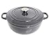 Mirro MIR-19059 4.8 Quart Cast Iron White Enamel Coated Interior Dutch Oven, Grey