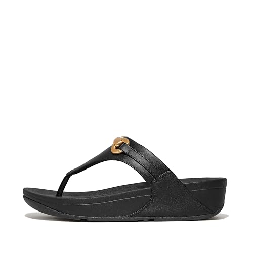 Image of FitFlop Lulu Chunky-Snaffle Leather Toe-Post Sandals