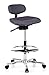hjh OFFICE 608320 Arbeitsstuhl hoch Work MF Stoff Grau Stehhilfe Büro Drehhocker mit Lehne & Rollen, höhenverstellbar