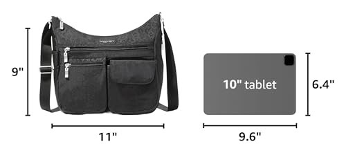 Image of Baggallini womens Everywhere Bagg Crossbody Women 11x9 Lightweight Nylon Hobo Water-resistant Travel Bag W /Rfid