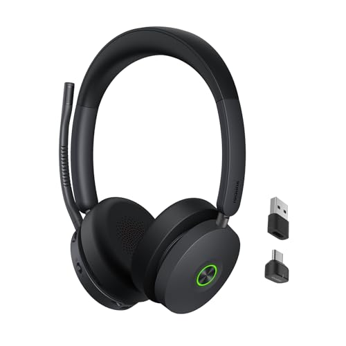 Image of Yealink BH74 ANC Wireless Headset with Mic for Work, Bluetooth Headset Noise Cancelling with 6 AI Microphone,32H Battery Life & Mute Button,Microsoft Teams Premium Open Office Certified for PC